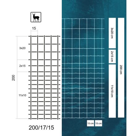 VADHÁLÓ 200/17/15 - 1,8/2,2MM CSAVART KÖTÉSŰ HORGANYZOTT EXTRA