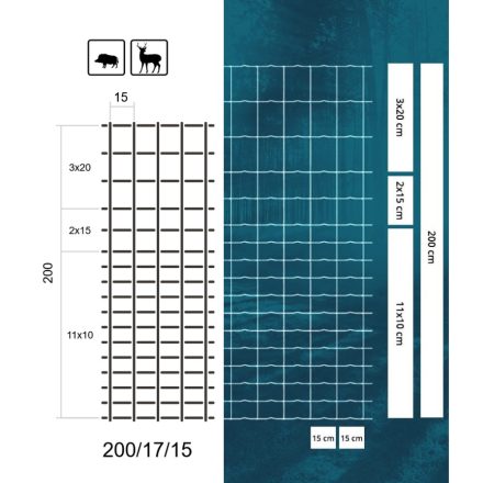 VADHÁLÓ 200/17/15- 1,6/2,0MM CSAVART KÖTÉSŰ HORGANYZOTT NORMÁL